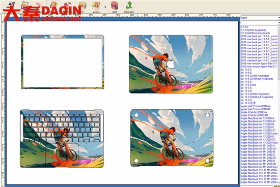 Benutzerdefinierte 3D-Laptop-Skin-Software für Hello Kitty Laptop-Skin