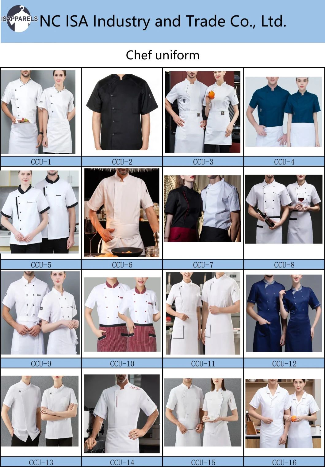 2023 New High Quality Clashing Buttons Hotel Kitchen Workwear with Pockets Short Sleeved Chef Uniform for Men and Women