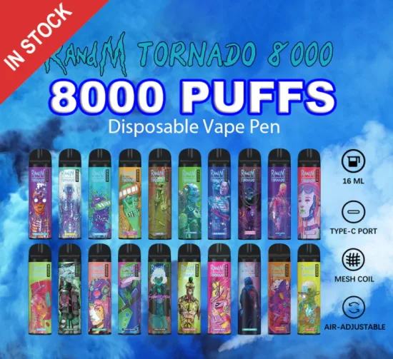 Bester Einweg-Vape-Pen Original Randm Tornado 8000 Pocket E-CIGS Großhandelspreis