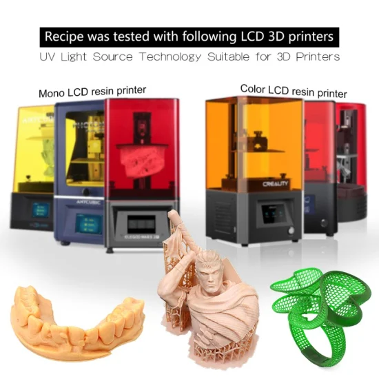 Musteranpassung 3D-SLP/LCD-Drucker Easy-Print-Dentalharz Yousu 3D 184 405 nm Dentalmodellharz mit geringer Schrumpfung und hoher Präzision 1000 g