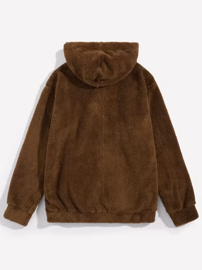 Großhandel Lady Casual OEM Custom 100 % Polyester mit Reißverschluss, Buchstabe, Grafik, Farbblock, normale Ärmel, Terry-Fleece, Kängurutasche, Kordelzug, Thermo-Hoodie